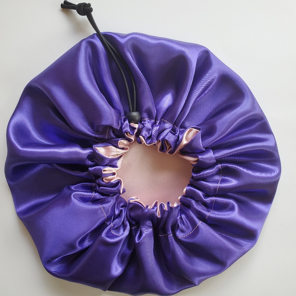 Adult Reversible & Adjustable Satin Bonnet